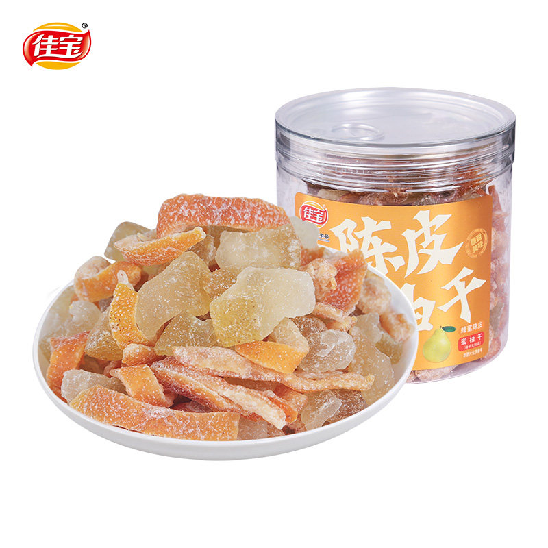 佳宝 陈皮蜜柚干罐装混合果干蜜饯零食蜂蜜陈皮蜜柚干