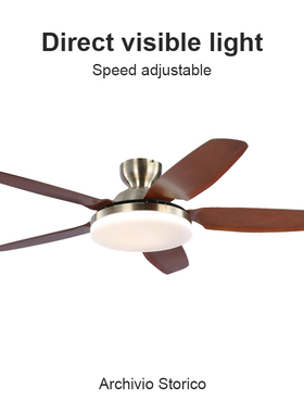 Flower Ones美式风扇吸顶灯高端客餐厅静音中古复古电风扇一体灯