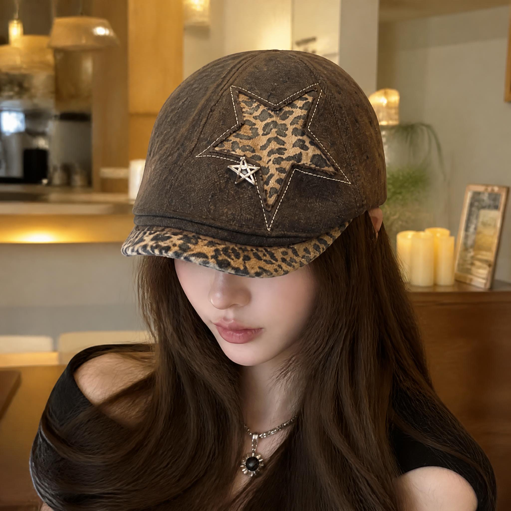 2026秋季美式复古帽女贝雷帽图片