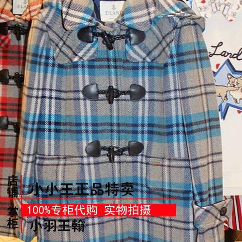 断码清仓恋家专柜正品百搭羊毛格毛呢外套