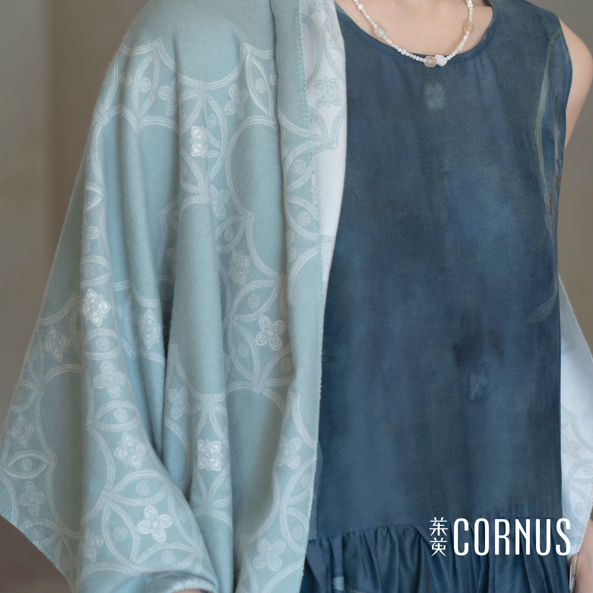 茱萸CORNUS  桂满棠  【现货】双面仿羊绒国风披肩汉服日常通勤