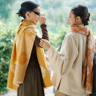 茱萸CORNUS 如意团羊 【现货】双面仿羊绒披肩汉服日常女装礼物
