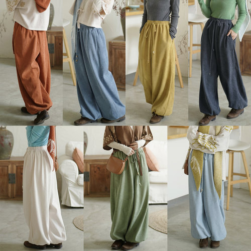 茱萸CORNUS灯芯绒长裤国风中式