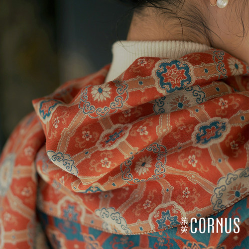 茱萸CORNUS  八达晕双面仿羊绒国风披肩汉服日常通勤双面披肩女装