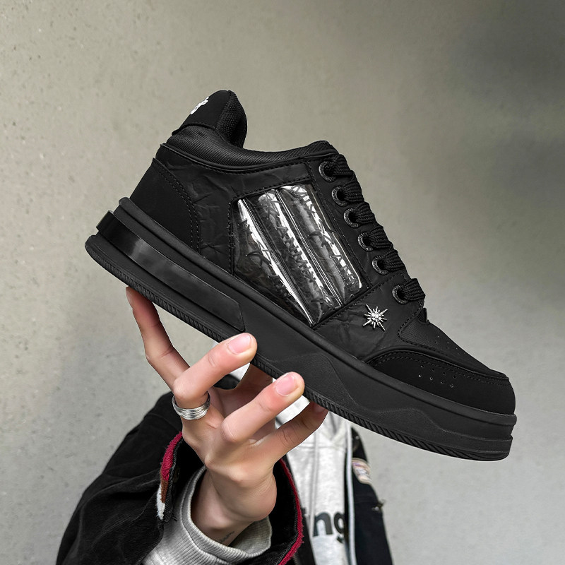 范丞丞同款小帆船星星板鞋男女2025新款美式复古黑武士厚底休闲鞋,流行男鞋,休闲板鞋,淘宝优惠券,粉丝福利购,淘宝优惠卷