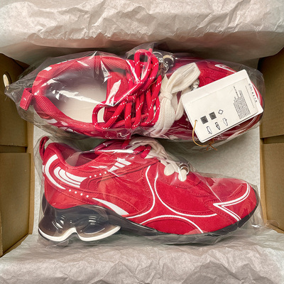 香港正品红色涡轮老爹鞋女2025冬季新款厚底增高休闲百搭运动鞋潮