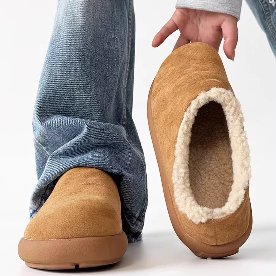 桑坡村现货小土豆雪地靴女款冬季羊皮毛一体加绒加厚保暖勃肯棉鞋