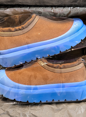 王一博同款蓝色塔斯曼雪地靴男鞋2025新款羊毛皮一体加绒保暖棉鞋