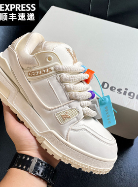 驴家小胖丁板鞋trainer男女鞋2025冬季爆款情侣休闲百搭面包鞋潮