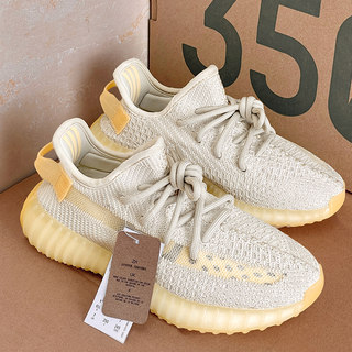 广椰子350男女鞋白黄变跑步鞋2024夏季新款og yeezy正品运动鞋潮