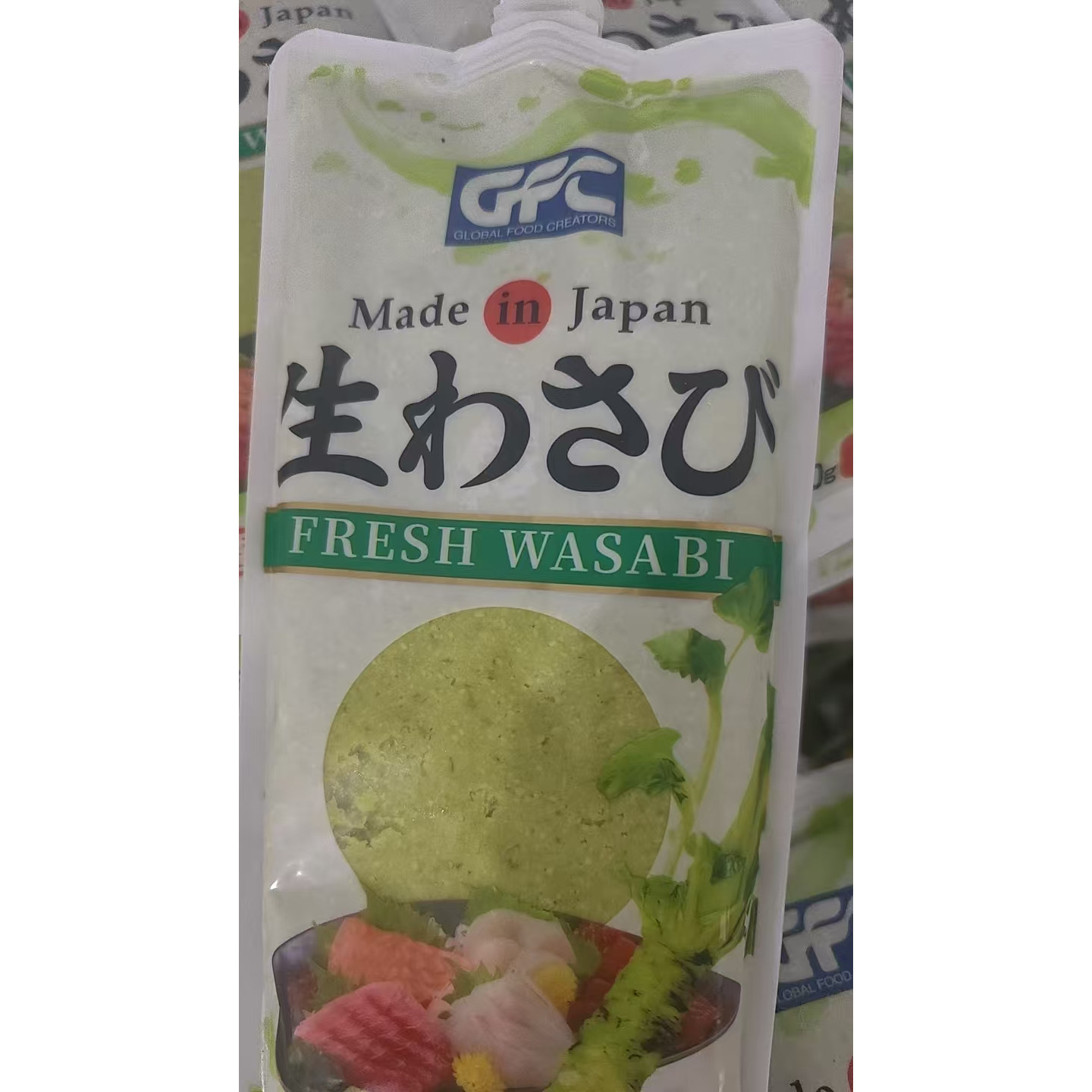 包邮刺身寿司芥辣生芥末 GFC鲜磨山葵酱 日本进口冷冻山葵酱 750g