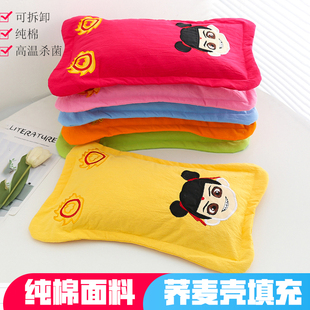 婴儿枕头小哪吒卡通枕套荞麦皮可拆洗纯棉幼儿园儿童可爱透气吸汗