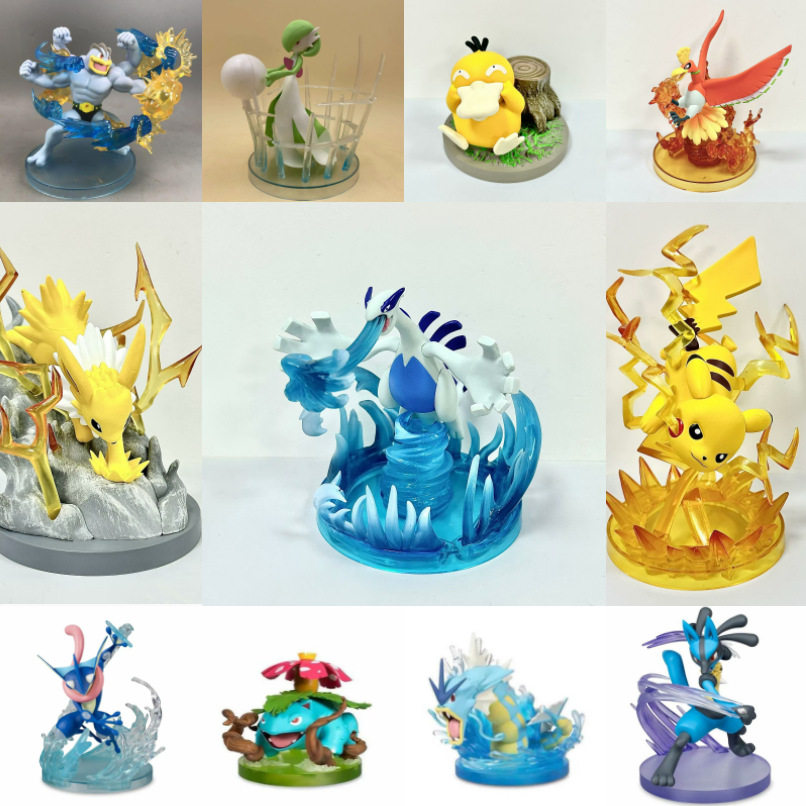 宠物精灵火凤凰洛奇亚可达鸭皮卡雷伊布喷火龙甲贺忍蛙水箭龟手办,家居饰品,3D模型摆件,淘宝优惠券,粉丝福利购,淘宝优惠卷