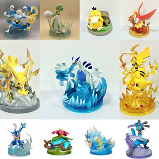 宠物精灵火凤凰洛奇亚可达鸭皮卡雷伊布喷火龙甲贺忍蛙水箭龟手办