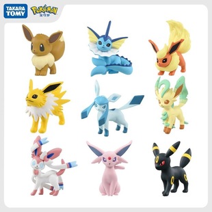 正版TOMY多美卡宝可梦火伊布水伊布雷伊布冰伊布叶伊布手办模型公