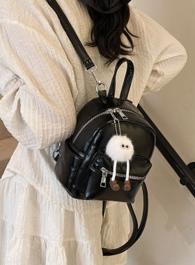 少女感糖果色迷你双肩包日系小清新立体小挎包兔耳朵女生逛街小包
