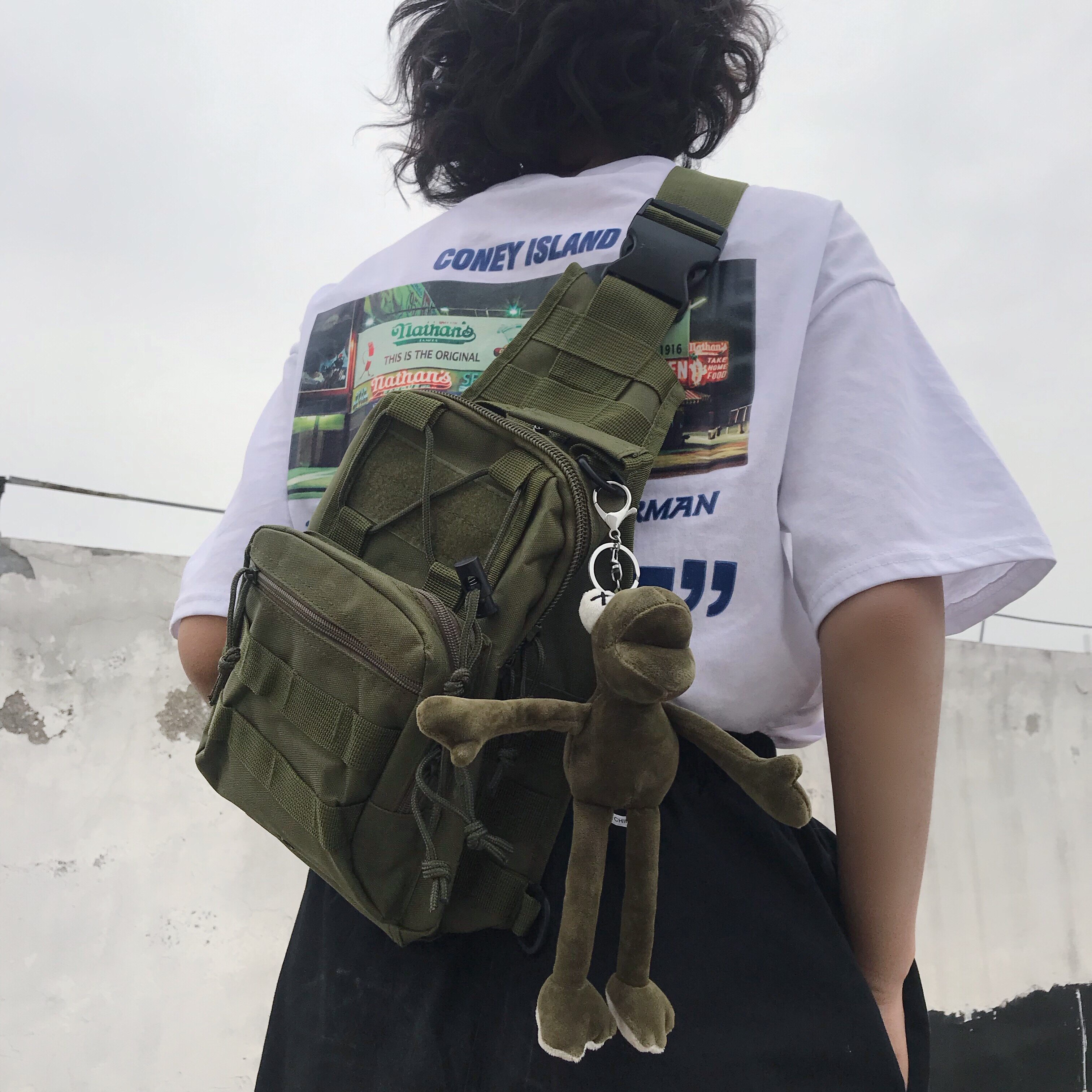 the republic of korea ins Harajuku wind Chest pack Inclined shoulder bag The single shoulder bag student Versatile leisure time Canvas bag knapsack men and womenin the Leather/Lady bags/Men's bag, Ms. bags  category - from Buy2taobao.com to provide professional Taobao agent buy service