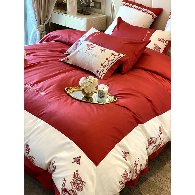 结婚四件套100支长绒棉