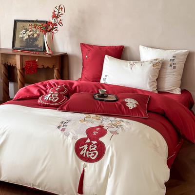 100S长绒棉全棉结婚四件套
