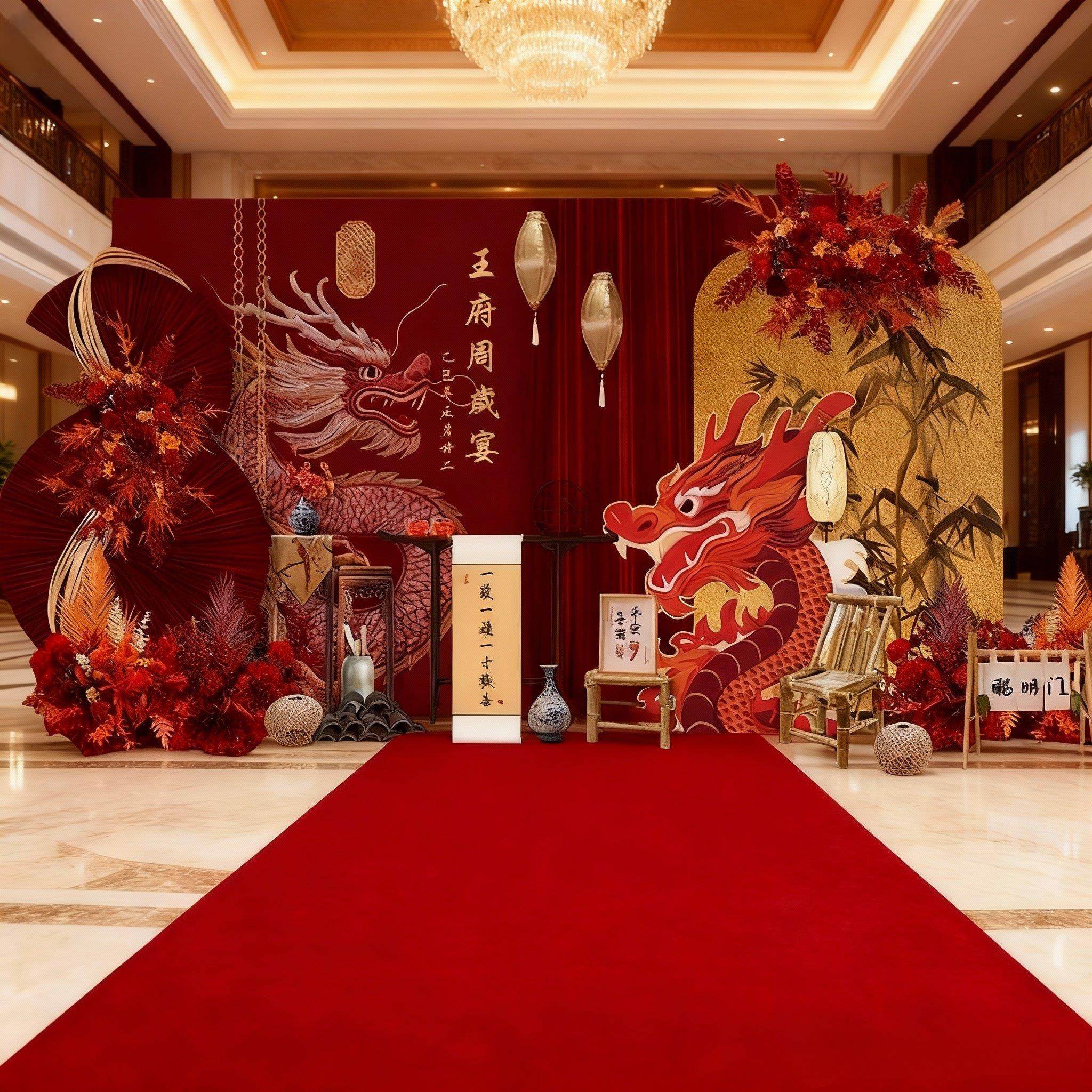 周岁礼场景布置氛围感家用抓周男女宝新中式龙宝宝kt板背景仪式,节庆用品/礼品,气球,淘宝优惠券,粉丝福利购,淘宝优惠卷