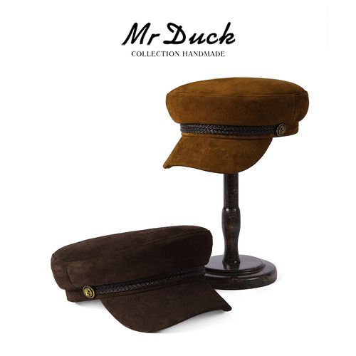 报童帽mrduck海军帽女复古秋冬