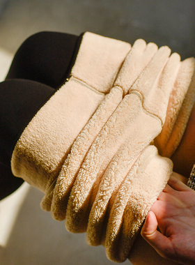 特超厚900克羊羔绒御寒神器4800D冬季打底裤女保暖显瘦踩脚棉裤