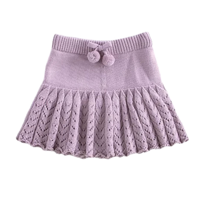 韩版童装春季女童纯棉毛线短裤裙裤新年百搭针织半身裙裤百搭洋气