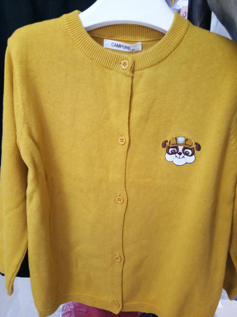 韩版童装男童婴儿纯棉汪汪队纯棉针织开衫春季薄款毛衣外套亲子装