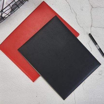 高档皮质文件夹签约本a3证书夹签字夹朗诵演讲红色夹子皮夹a2套