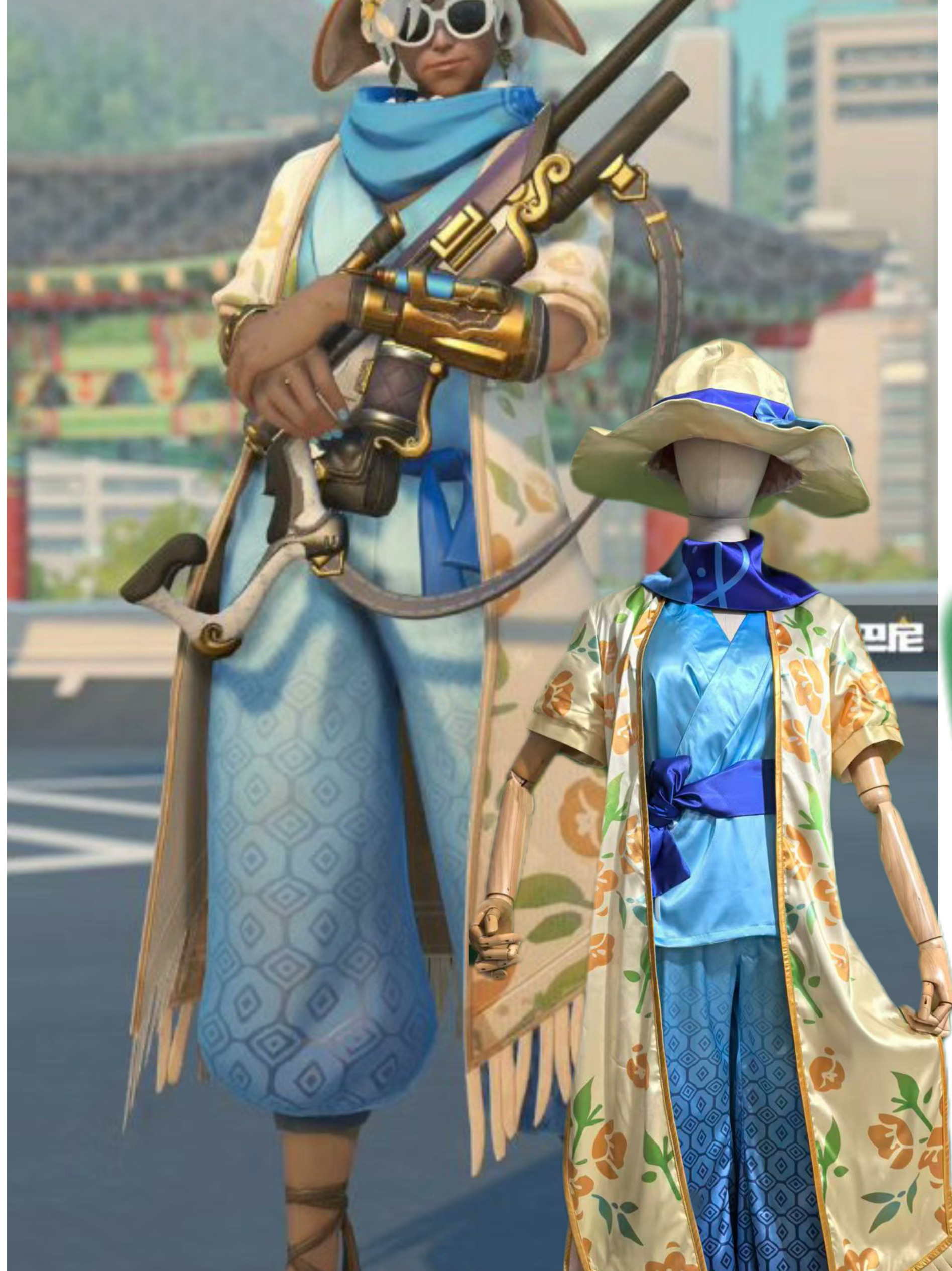 守望先锋安娜夏日皮肤cos服来图定制！！专业cos裁缝接单！！