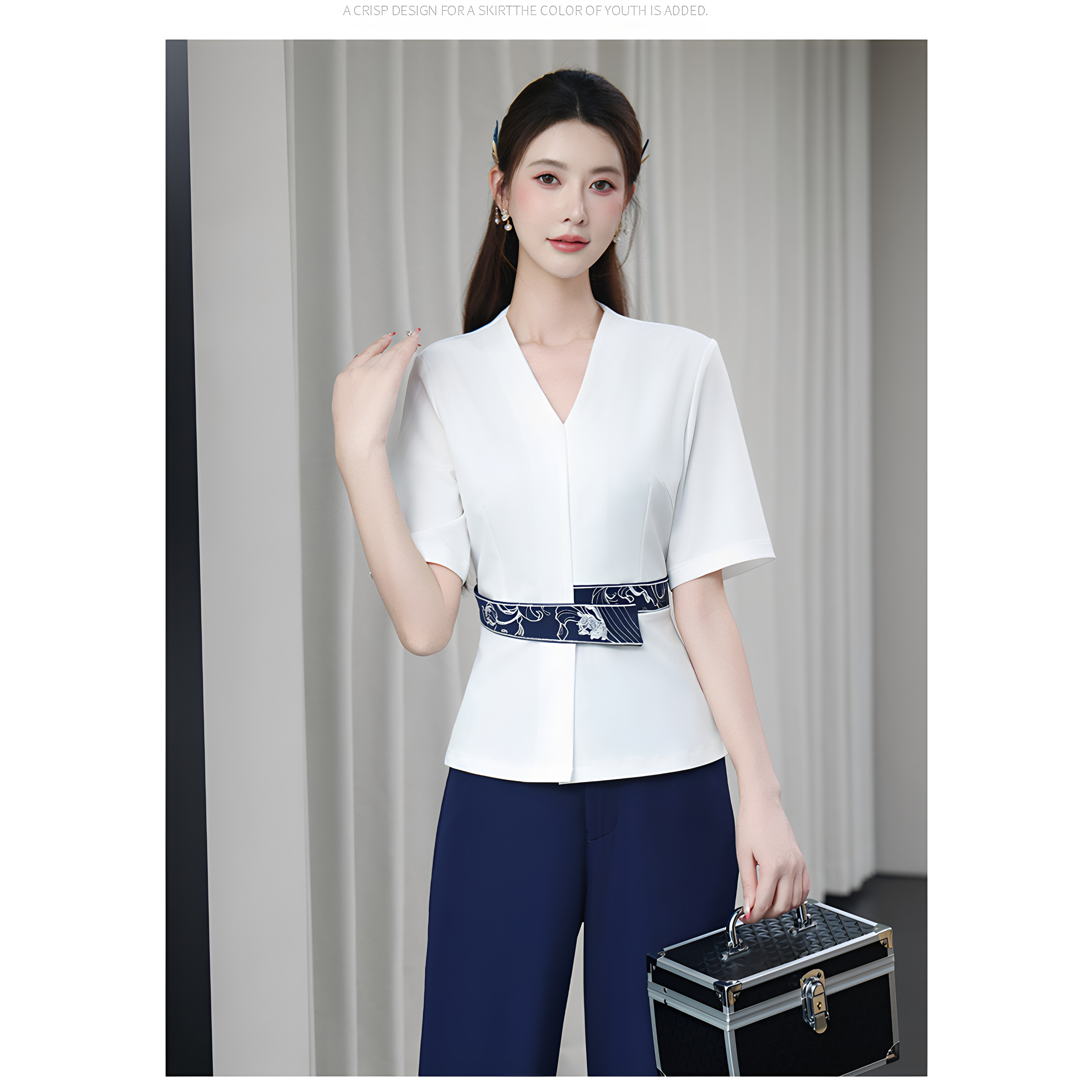 2026秋冬美容师女高端洗浴皮肤管理养生SPA足浴技师采耳套装工衣