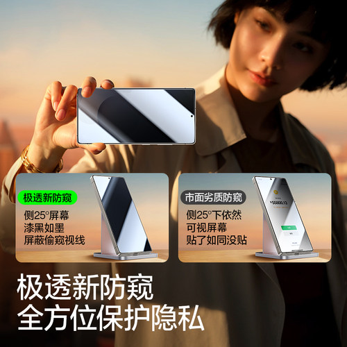 闪魔适用三星S25防偷窥钢化膜samsung s24十galaxys25ultra s9380全屏s25plus uitra防窥膜s9310 s24u galaxy