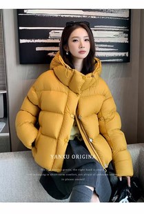 鹅绒羽绒服9668商场同款2025冬季新女士宽松连帽90鹅绒羽绒服外套