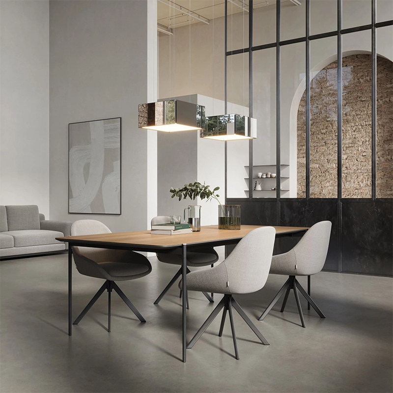 MIRROR CUBE By Formagenda LED mirrored glass pendant lamp