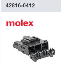 42816-0412  MOLEX 电源 线对板 集管和线壳 RECEPTACLE 4 POS