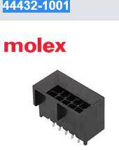 44432-1001 MOLEX 线对板  VERT RECPT 10P tin polarizing pegs