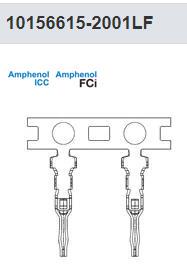 10156615-2001LF  FCI 线对板  Minitek  W-B Vert CTW Term