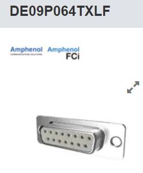 DE09P064TXLF D-Sub标准连接器 Solder bucket conn. 9P