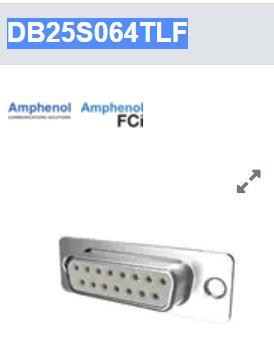 DB25S064TLF D-Sub标准连接器 Solder bucket conn. 25S