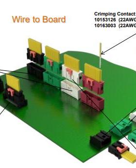 10168197-012LF  汽车 WireLock 线对板 12P 胶壳，USCAR-2