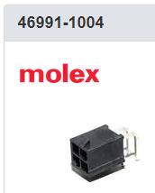 46991-1004 集管和线壳 Mini-Fit Jr LCP RA Hdr NoPeg 4ckt Tin