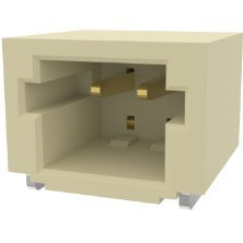 10157375-02101LF FitMate 1.0, Header, Right Angle, 2pos