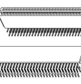 10035388-400LF Power Card Edge, Power Connectors, 2 x 22P ST