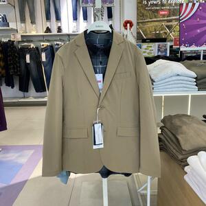 班尼路URBAN 正品秋季男装修身商务便服单西纯色弹力西装外套薄款