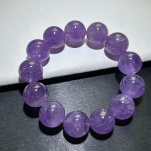 紫水晶天然手串紫阿塞水晶薰衣草紫水晶手链百搭巴西紫兔毛紫幽灵