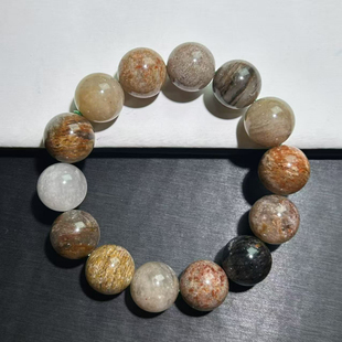 天然满矿彩幽灵水晶满矿四季幽灵千层幽深绿幽灵串珠手链水晶直播