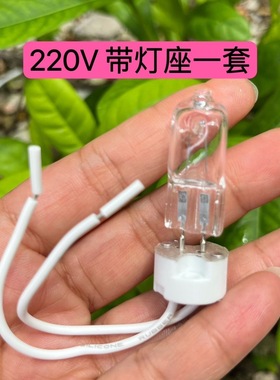 220V灯泡+灯座 高压220V钨丝灯泡两针G5.3插脚20W35W50W75W100W