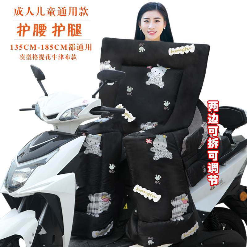 成人摩托车后座挡风被加大加厚防水电动车踏板车防风防寒护腰全包