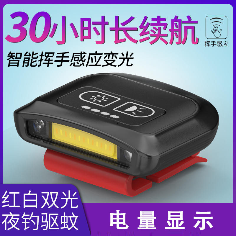 强光感应头灯帽夹灯小巧便携轻量头灯