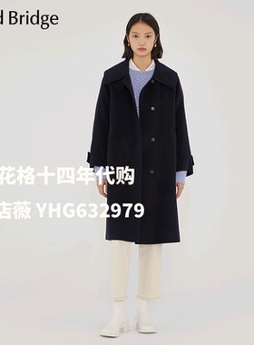MindBridge韩版羊毛大衣时尚冬季新品毛呢外套百家好女装MVCA721A